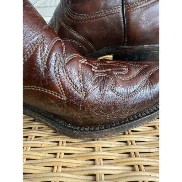 Vintage 80's Texas Brand Mens Western Boot Size 10D Leather - Picture 15 of 16